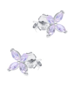 Beautiful Flowers Silver Stud Earring STS-6211